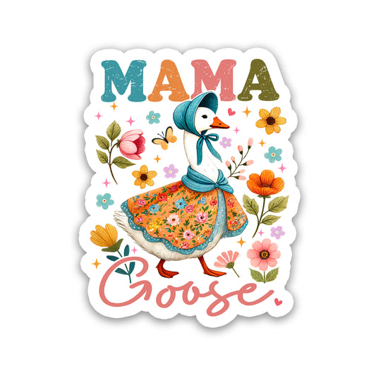 Mama Goose Vintage Illustration Sticker