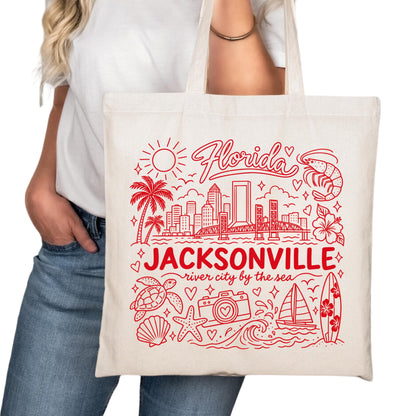 Jacksonville Symbols Tote Bag