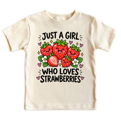 Just a Girl Who Loves Strawberries Kids T-Shirt