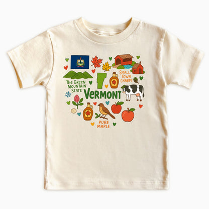 Vermont Kids Sweatshirt – Green Mountain State Icons