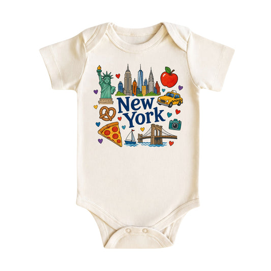 New York City Baby Bodysuit for Boys Girls