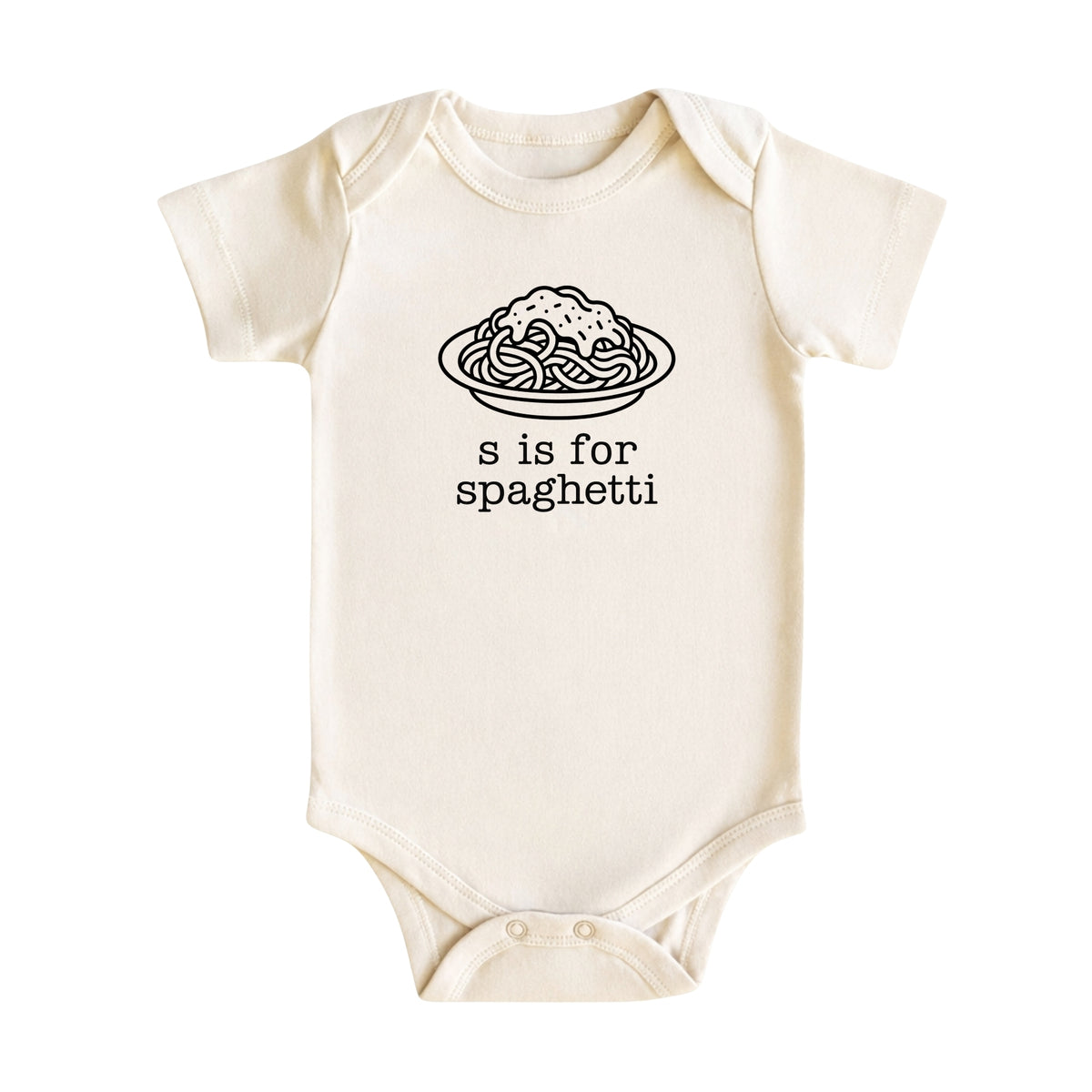 S Is for Spaghetti Baby Bodysuit