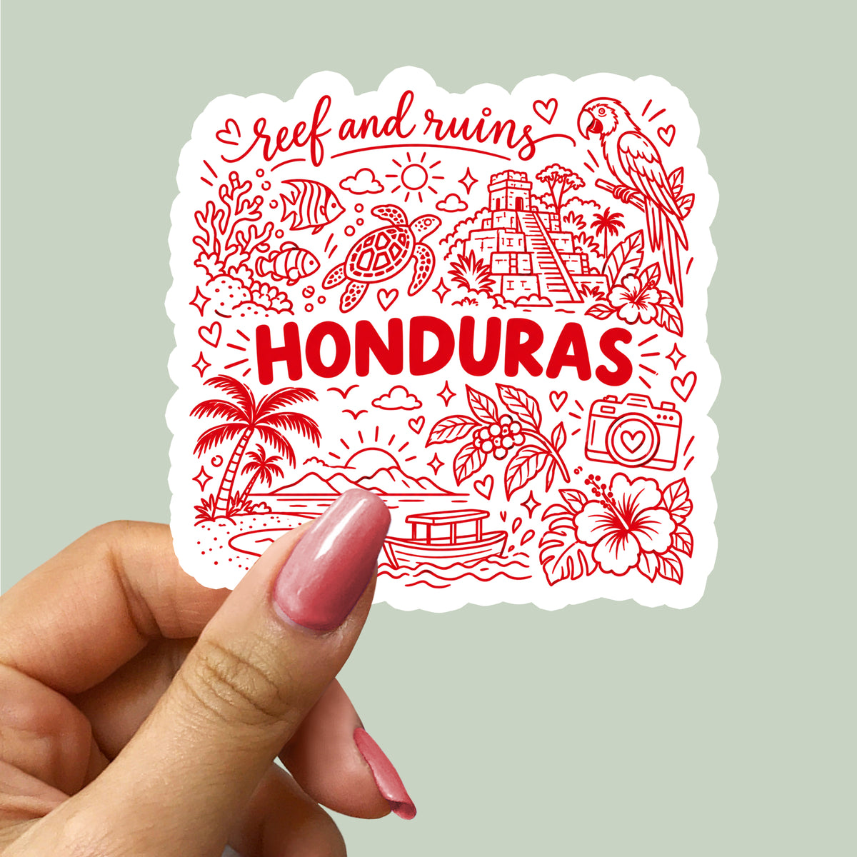 Honduras Illustration Sticker