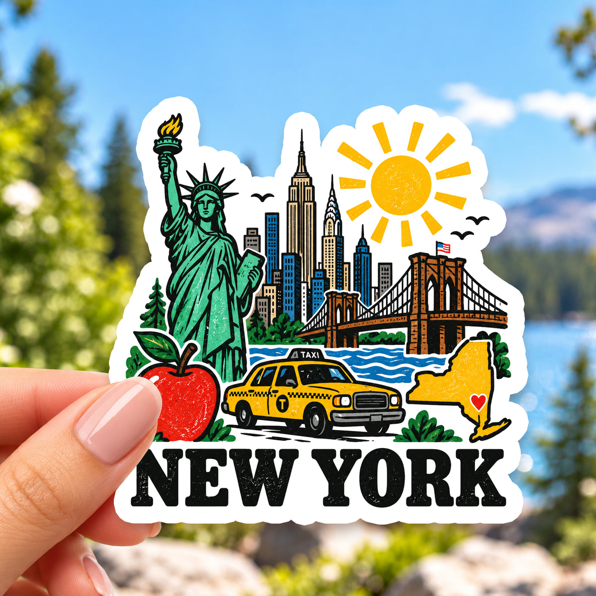 New York Retro Style Sticker