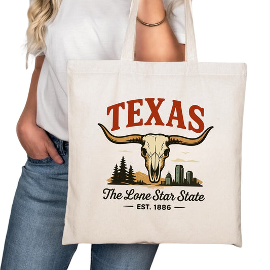 Texas Vacation Tote Bag, Dallas Austin Houston Travel Market Bag
