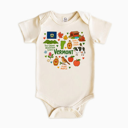 Vermont Kids Sweatshirt – Green Mountain State Icons