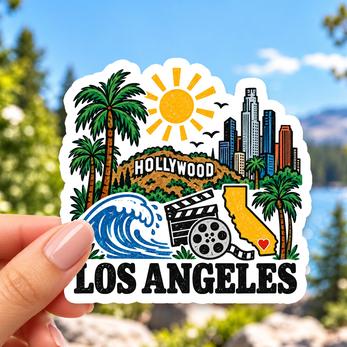 Los Angeles Retro Sticker