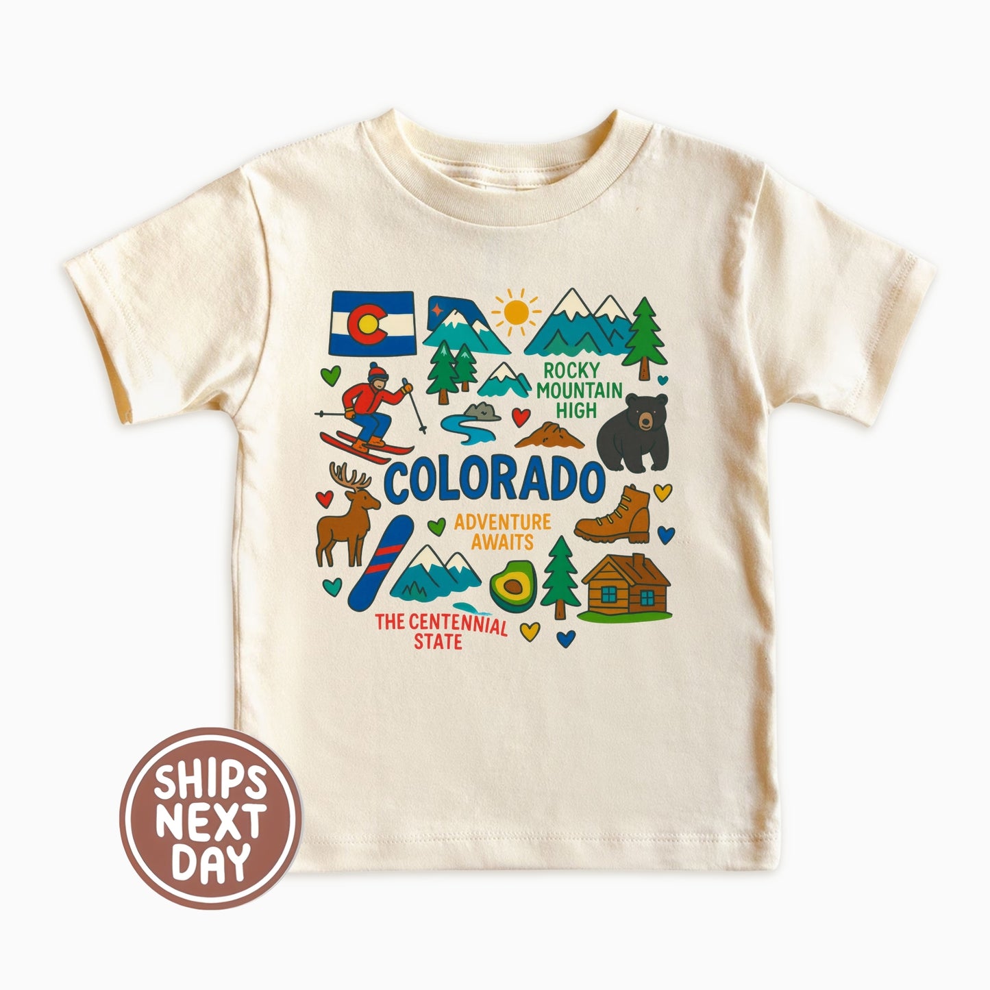 Colorado Kids T-Shirt – Rocky Mountain State Icons