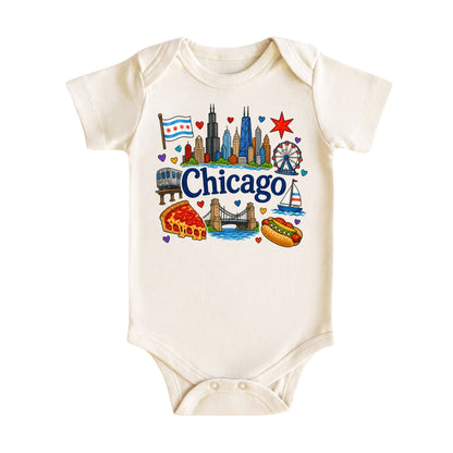 Chicago Baby Bodysuit for Boys Girls