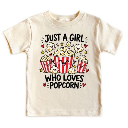 Just a Girl Who Loves Popcorn Kids T-Shirt