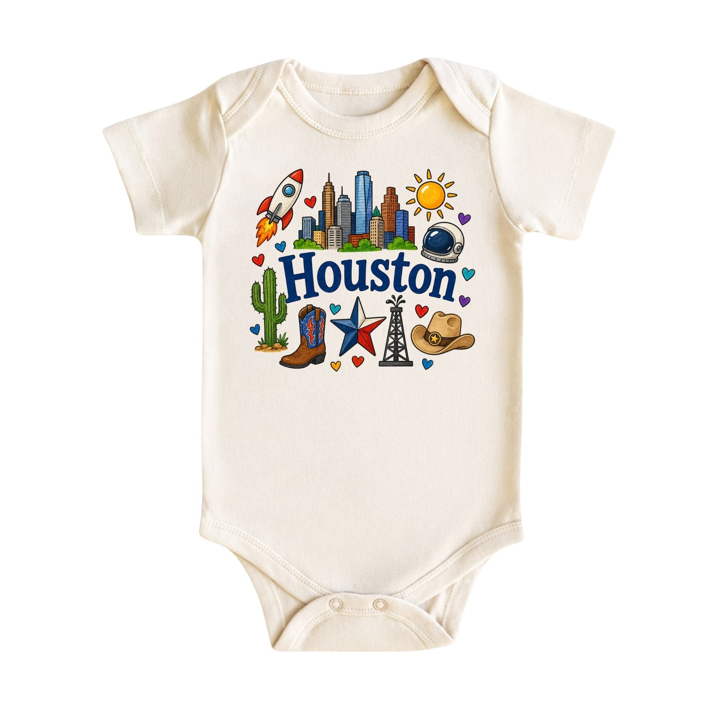 Houston Baby Bodysuit for Boys Girls