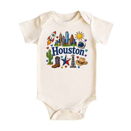 Houston Baby Bodysuit for Boys Girls