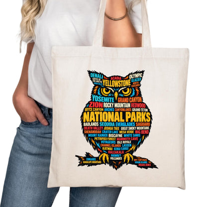 National Parks Owl Tote Bag