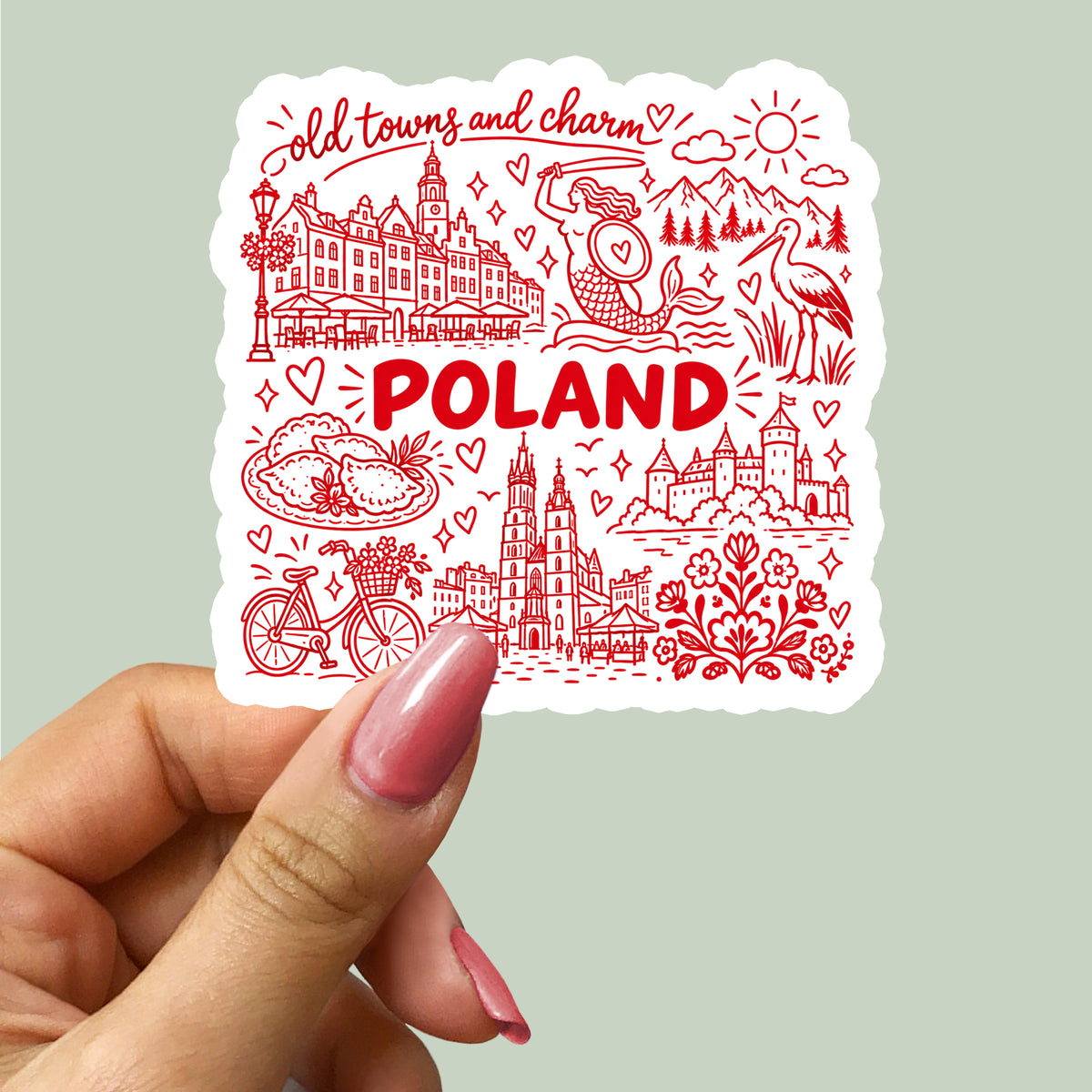 Poland Illustration Sticker