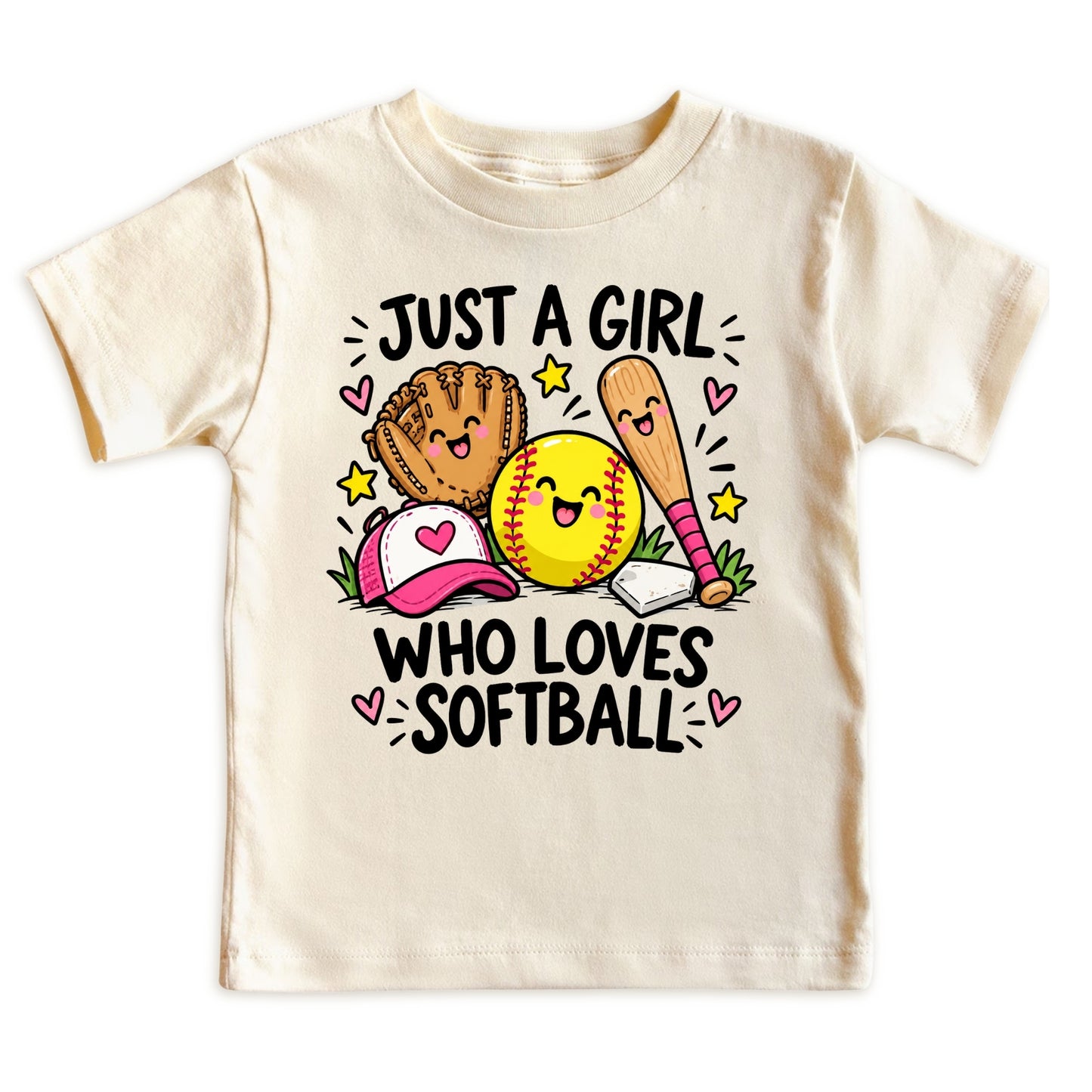 Just a Girl Who Loves Softball Kids T-Shirt