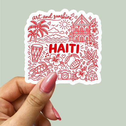 Haiti Symbols Sticker
