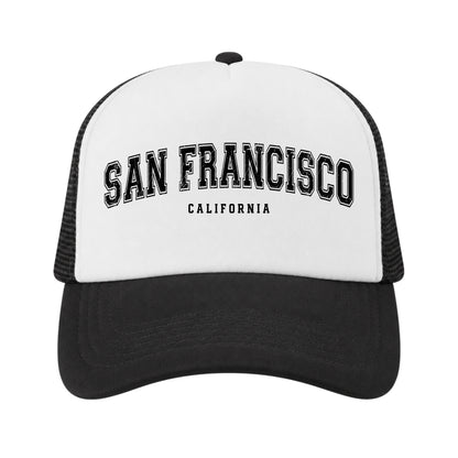 San Francisco Trucker Hat for Kids & Adults, California Vacation, Souvenir Gifts