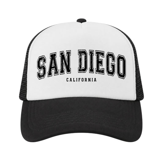 San Diego Trucker Hat for Kids & Adults, San Diego California Vacation, Souvenir Gifts