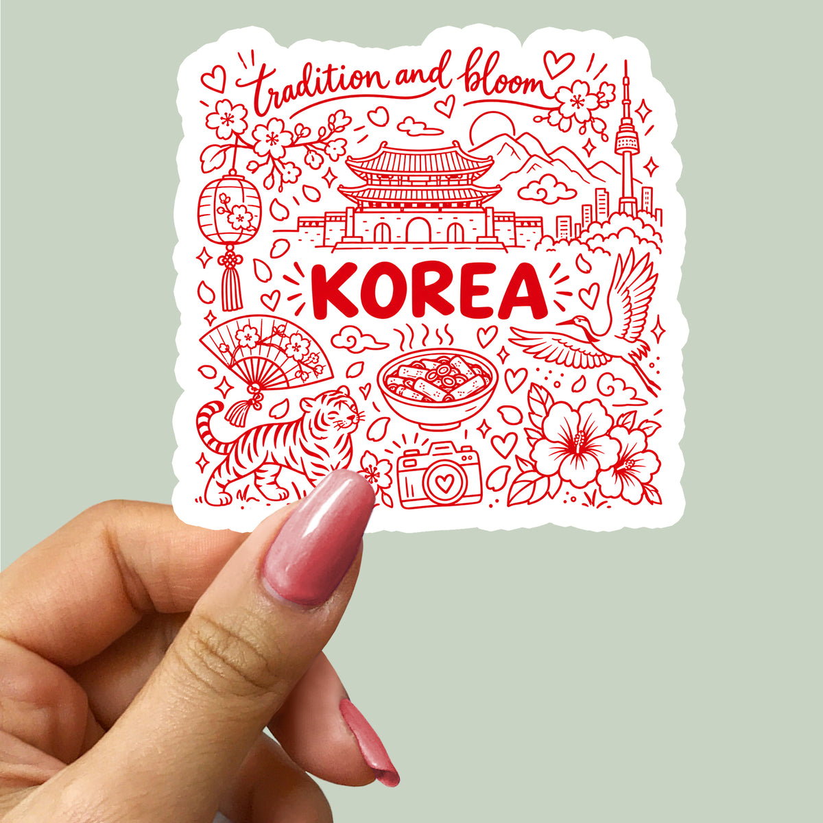 Korea Symbols Sticker