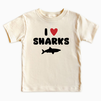 I Love Sharks Kids T-Shirt