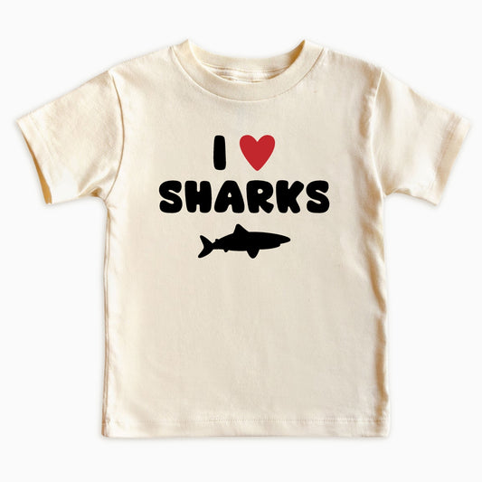 I Love Sharks Kids T-Shirt
