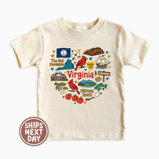 Virginia Kids T-Shirt – Old Dominion State Icons