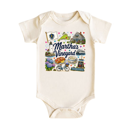 Martha's Vineyard Massachusetts Baby Bodysuit for Boys Girls