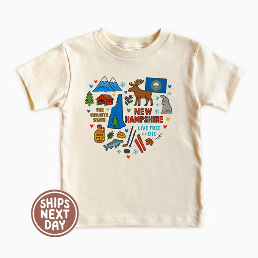 New Hampshire Kids T-Shirt – Granite State Icons