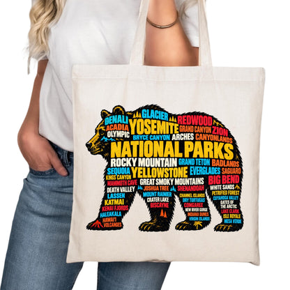 National Parks Bear Tote Bag