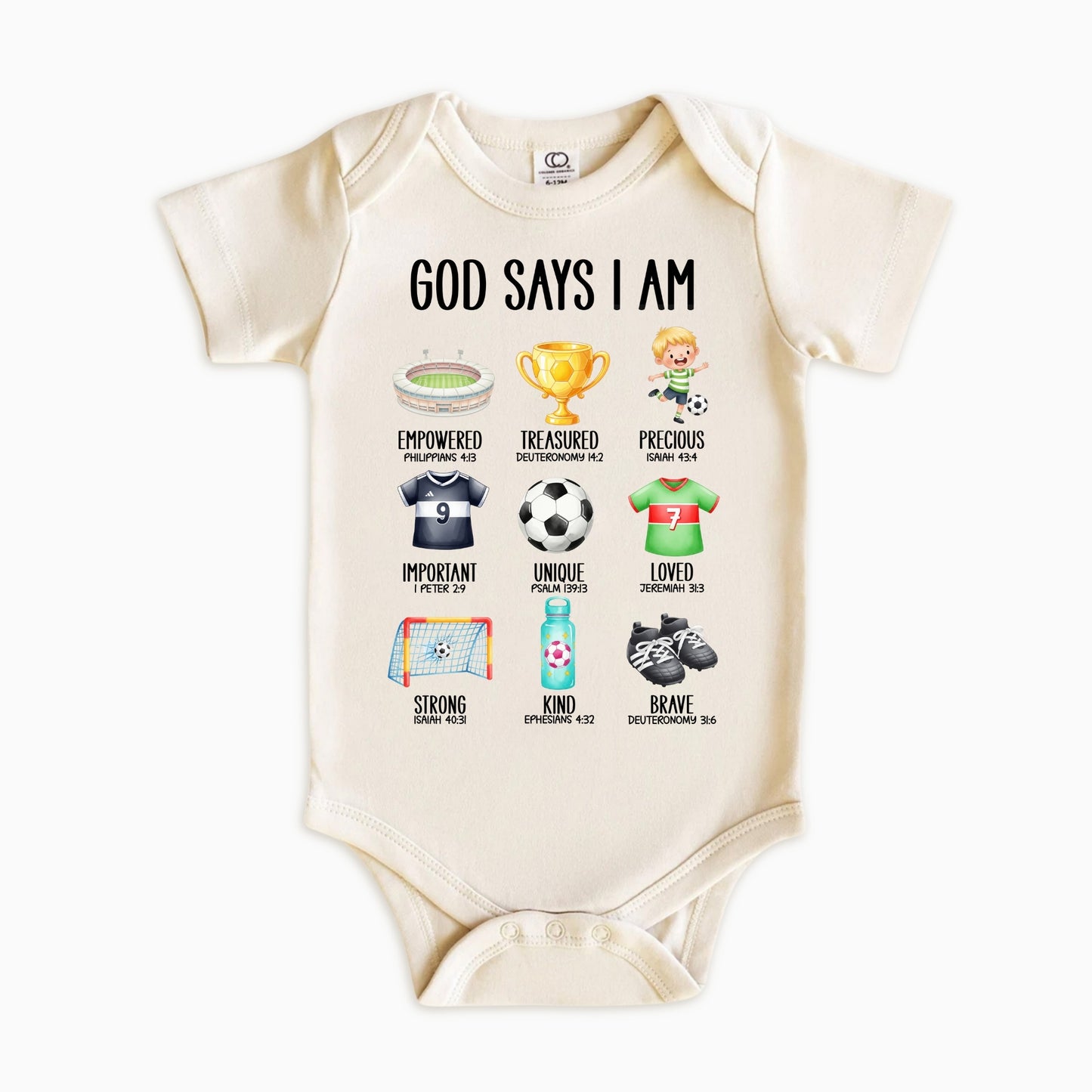 God Says I Am Soccer – Christian Faith Soccer Themed Shirt