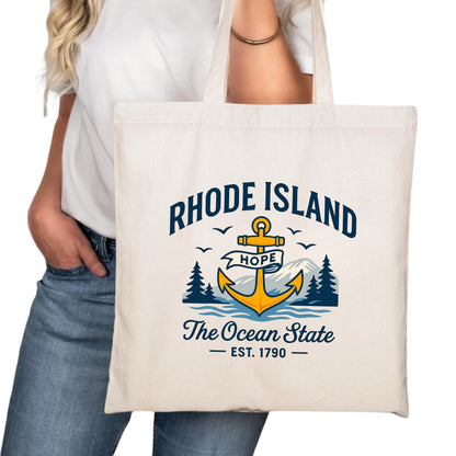 Rhode Island Tote Bag, Providence Warwick Cranston Travel Market Bag