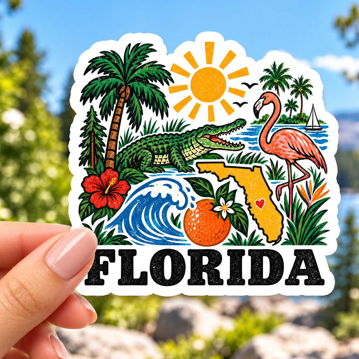 Florida Retro Sticker