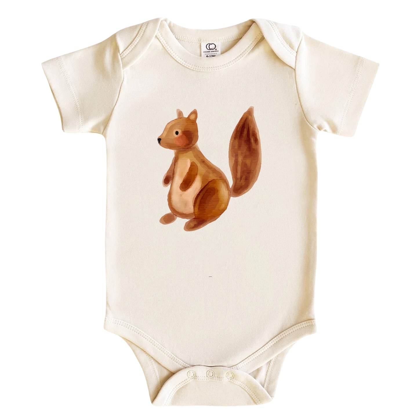 Watercolor Squirrel Baby Bodysuit