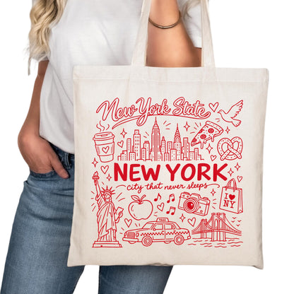 New York Symbols Tote Bag