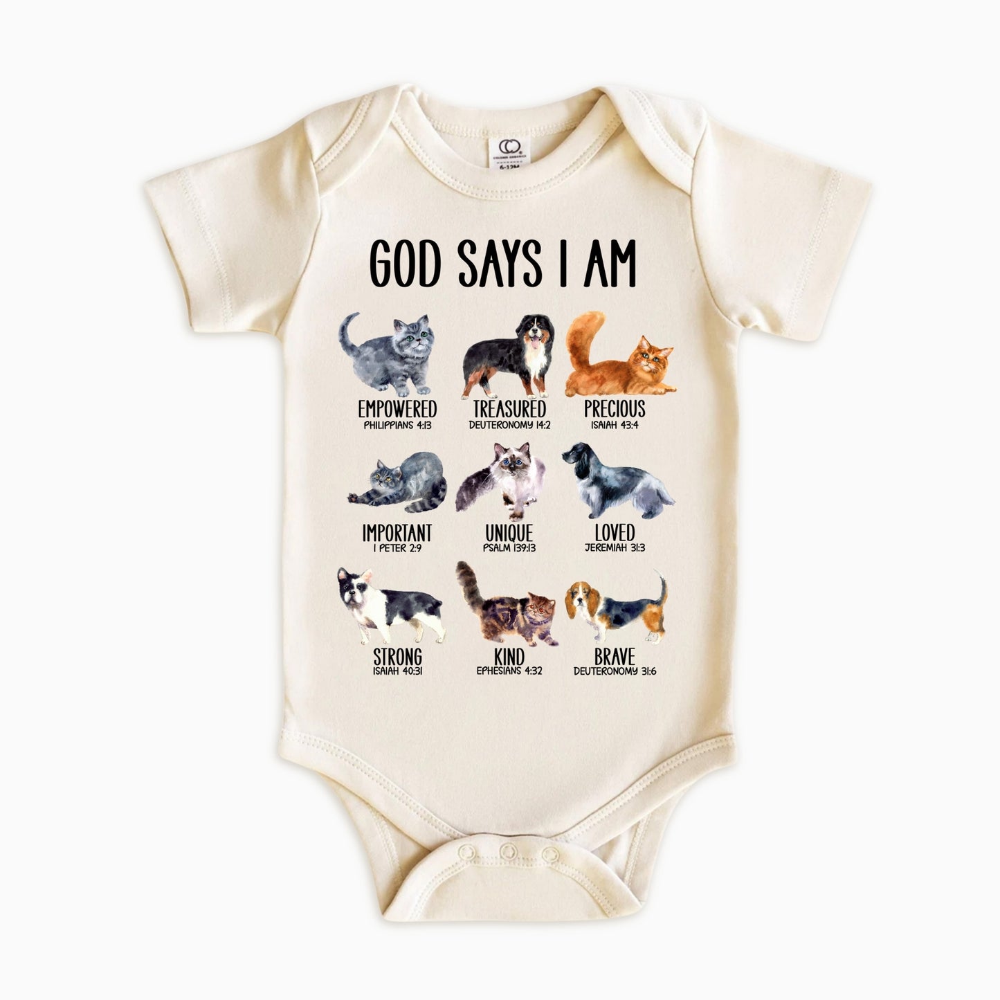 God Says I Am – Dog & Cat Faith Kids Shirt