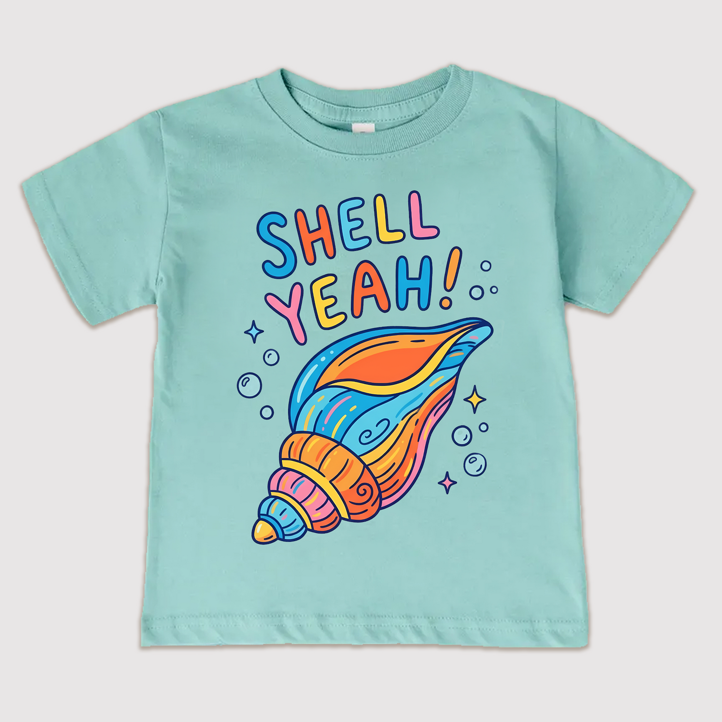 Shell Yeah! Colorful Seashell Kids Graphic T-Shirt