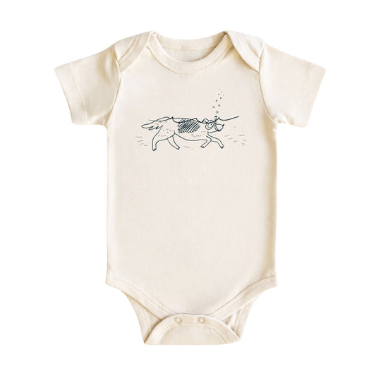 Snorkeling Dog Baby Bodysuit