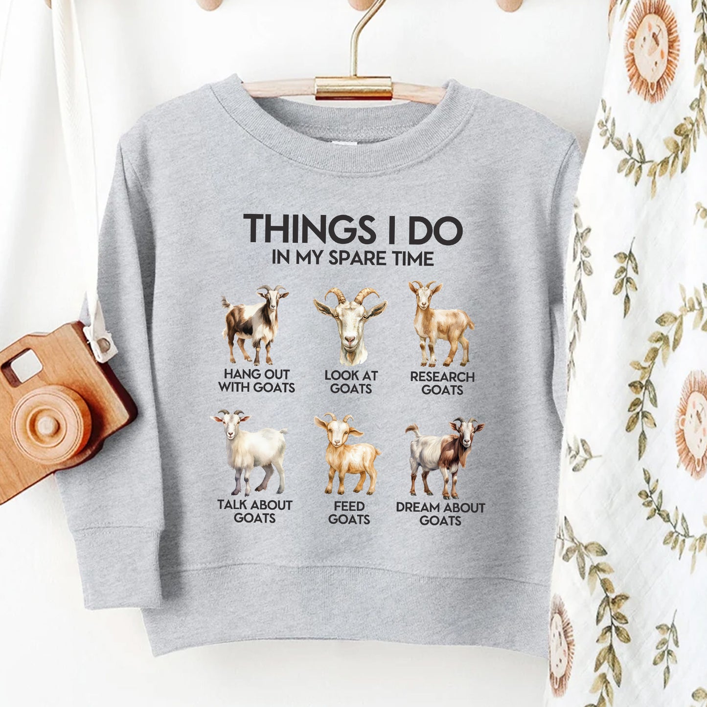 Things I Do In My Spare Time - Goat Kids Shirt