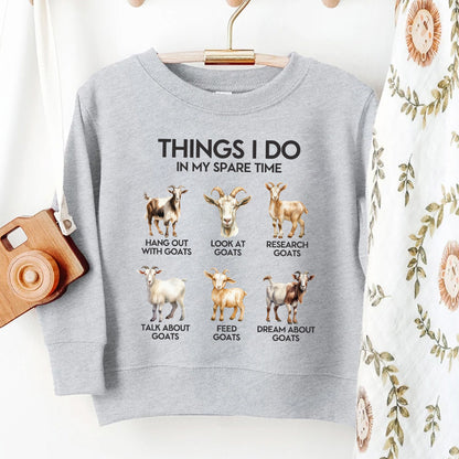 Things I Do In My Spare Time - Goat Kids Shirt