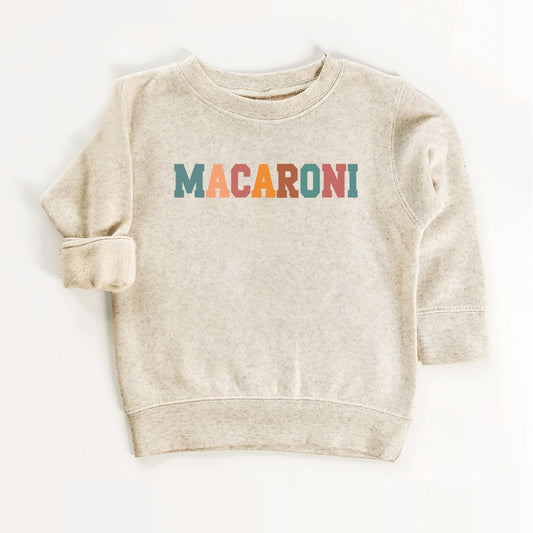 Macaroni Kids Shirt – Retro Typography Food Lover
