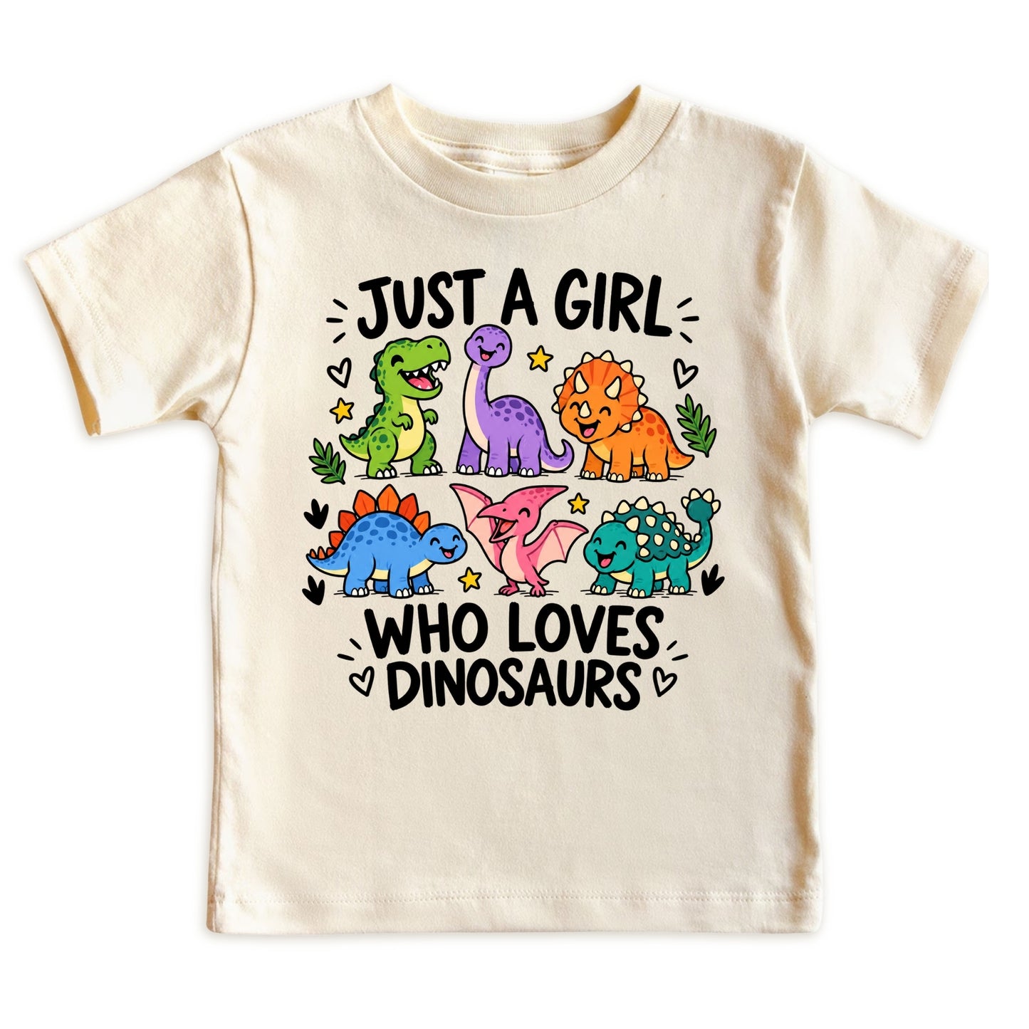 Just a Girl Who Loves Dinosaurs Kids Tee