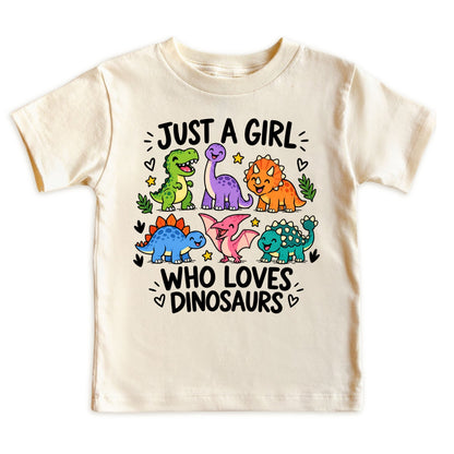 Just a Girl Who Loves Dinosaurs Kids Tee