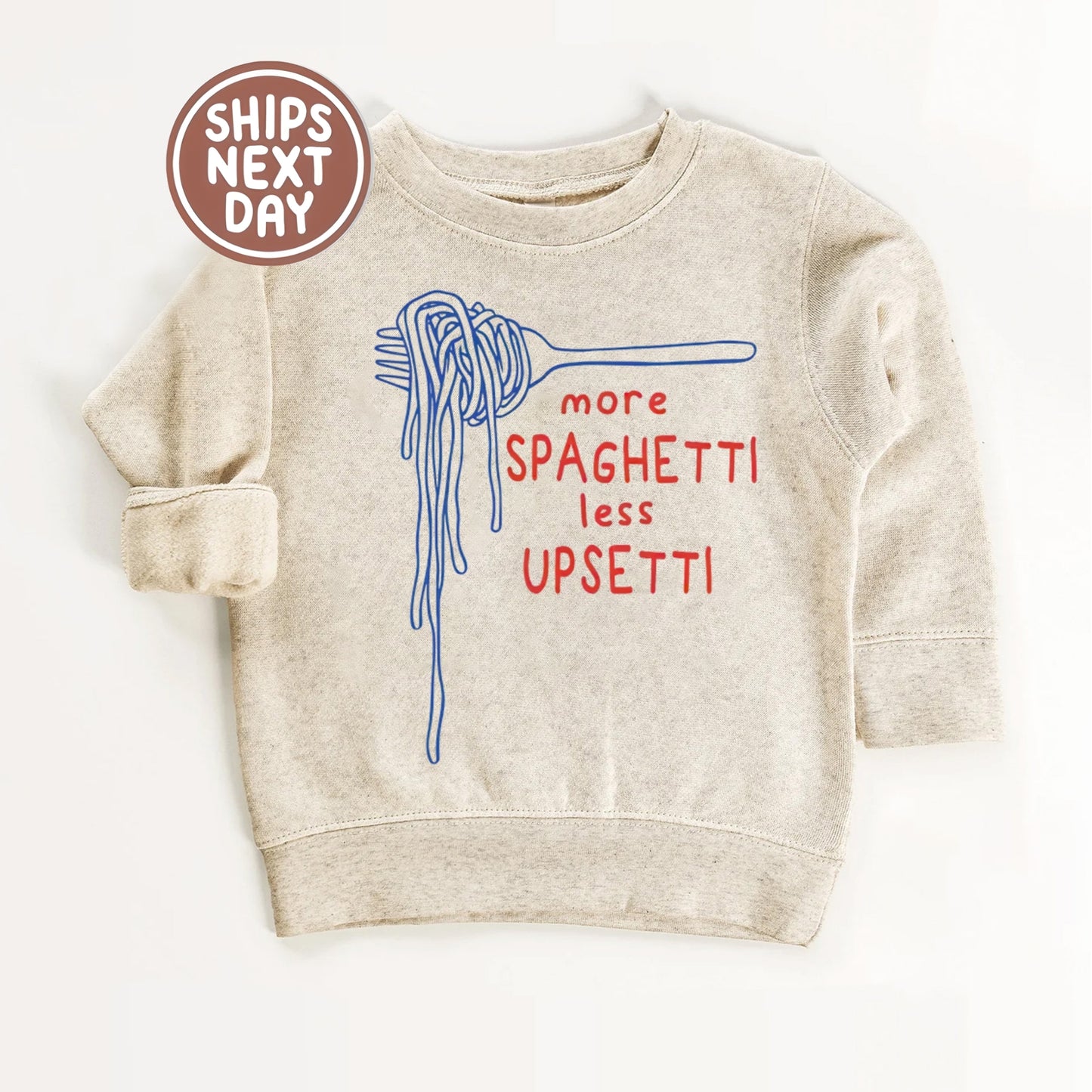 More Spaghetti Less Upsetti - Pasta Lover Kids Shirt