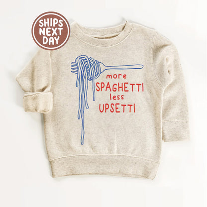 More Spaghetti Less Upsetti - Pasta Lover Kids Shirt