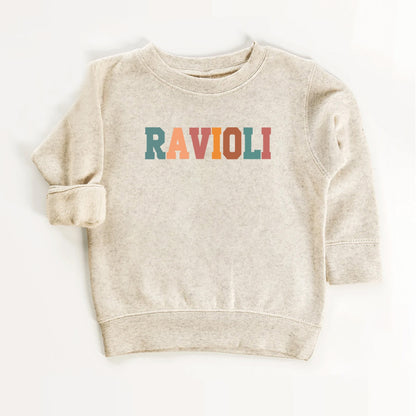 Ravioli Kids Shirt – Retro Typography Food Lover