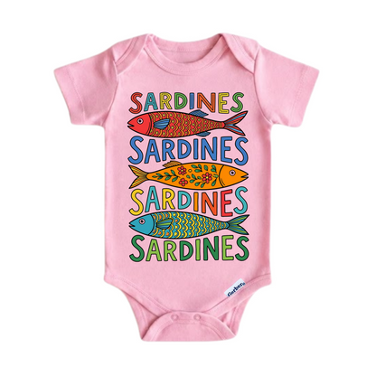 Colorful Sardines Pattern Kids Graphic T-Shirt