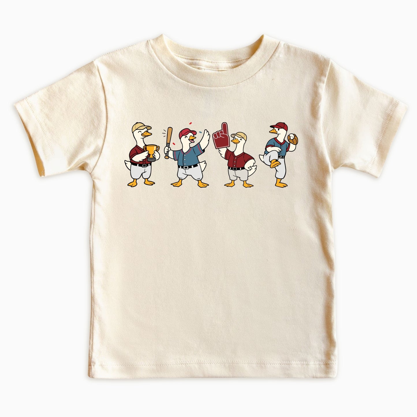 Funny Baseball Ducks Kids T-Shirt