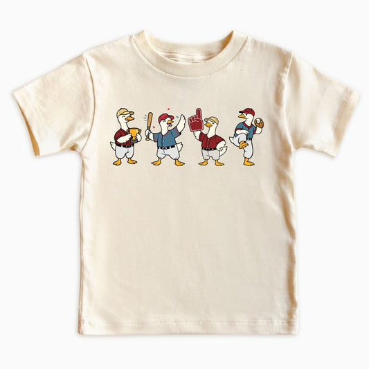 Funny Baseball Ducks Kids T-Shirt