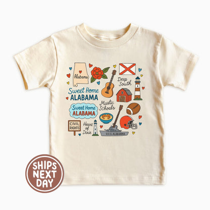Alabama Kids Sweatshirt – Sweet Home State Icons