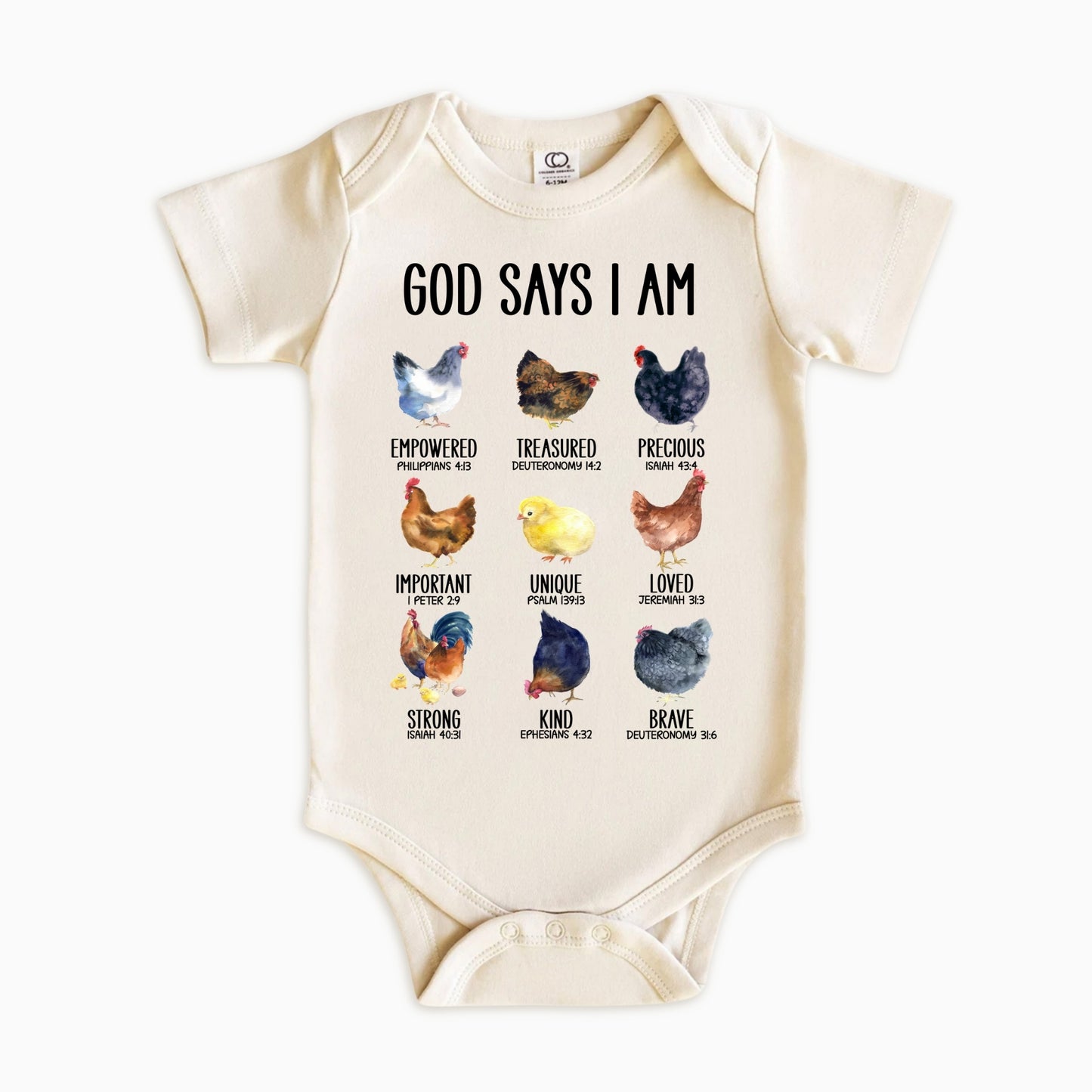 God Says I Am – Christian Chicken Theme Kids Shirt
